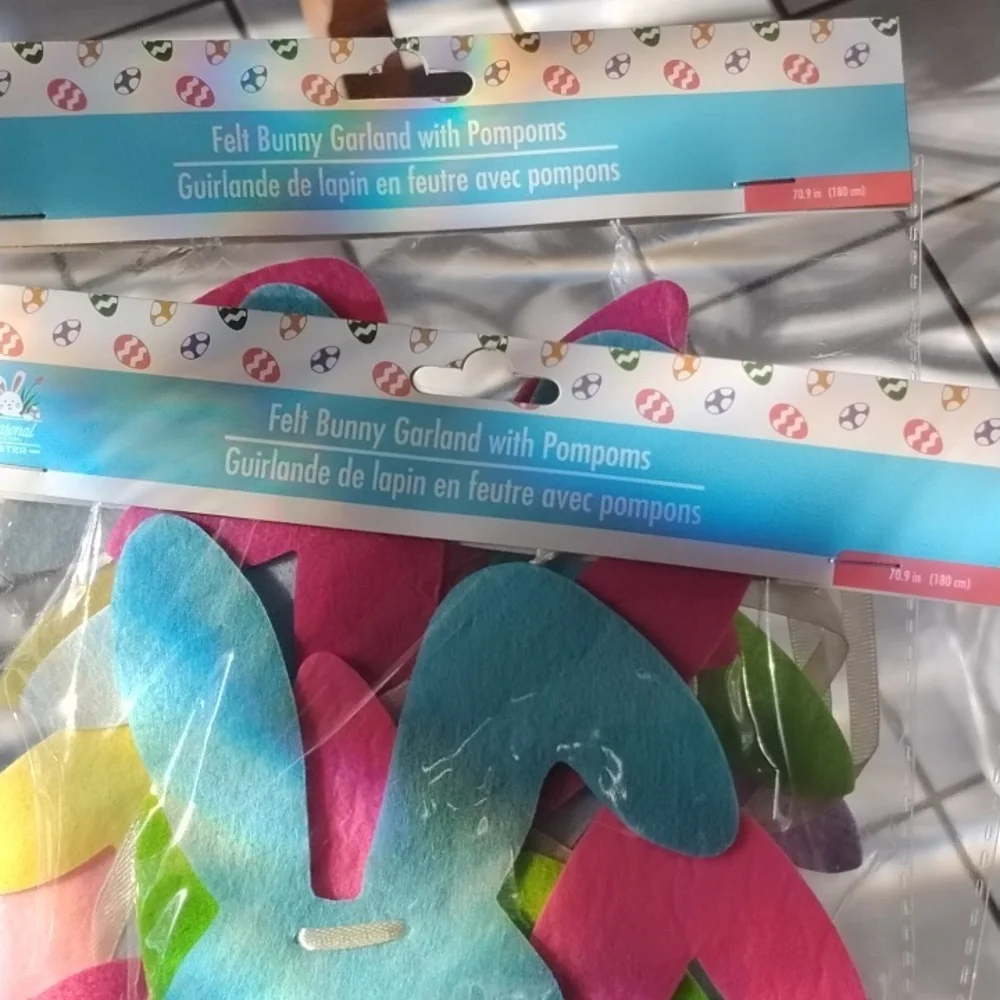 Colorful Bunny Garland for Easter Parties
